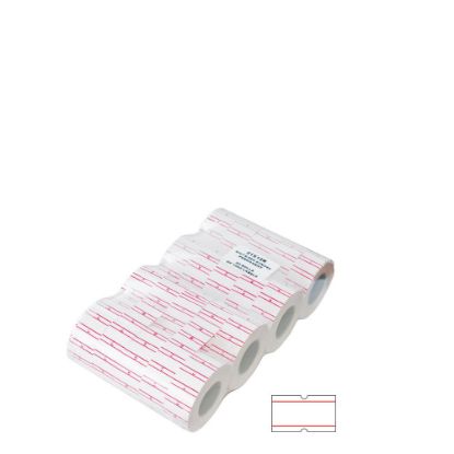 Picture of JOLLY BLISTER 20 ROLLS - 21X12 (WHITE+RED STRIP) PERMANENT