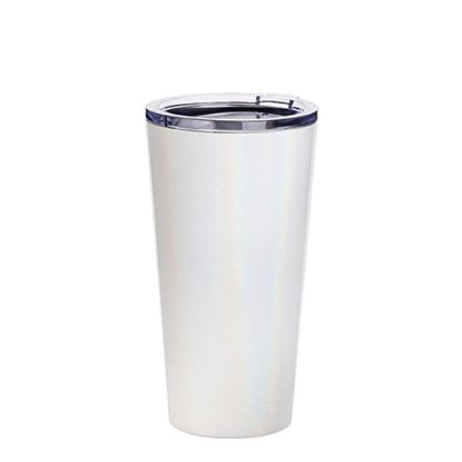 Picture of Tumbler 16oz - WHITE SPARKLING with Clear Cup