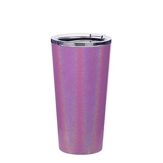 Picture of Tumbler 16oz - PURPLE SPARKLING with Clear Cup