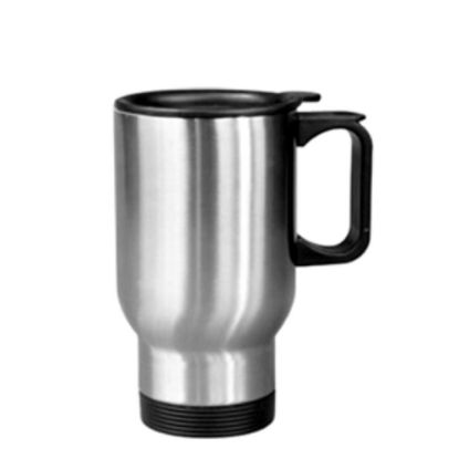 Εικόνα της Stainless Steel Mug 14oz - SILVER with Handle & Cup