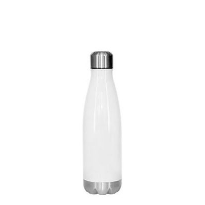 Picture of Bowling Bottle 500ml (White) silver bottom