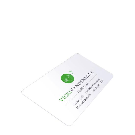 Picture of Business Cards 1sided (Aluminum 1.14mm) White Gloss 8.5x5.4cm