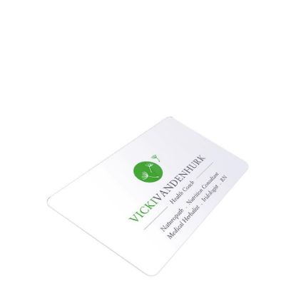 Εικόνα της Business Cards 1sided (Aluminum 0.76mm) White Gloss 8.5x5.4cm