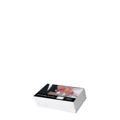 Εικόνα της Wedding Envelopes 70x110mm (100pcs) White 80gr.