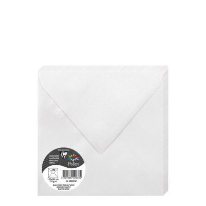 Picture of Pollen Envelopes 165x165mm (120gr) WHITE metallic