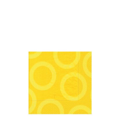 Picture of NAPKIN 25X25 CIRCLE YEL -18200