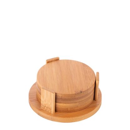 Picture of COASTER (BAMBOO) ROUND 9.5cm - Set/4pcs