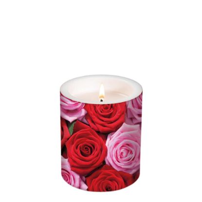Picture of CANDLE 10.5X12-P&R ROSES-98265