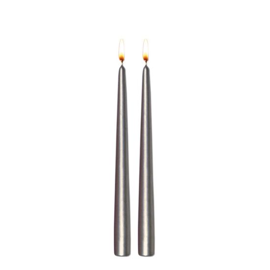 Picture of CANDLE TWIN 24CM-U.SILVE-98601