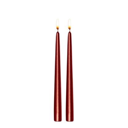 Picture of CANDLE TWIN 24CM-U.RED M-98604