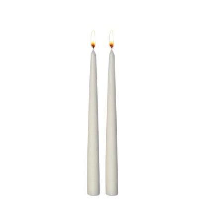 Picture of CANDLE TWIN 24CM-WHITE  -98605