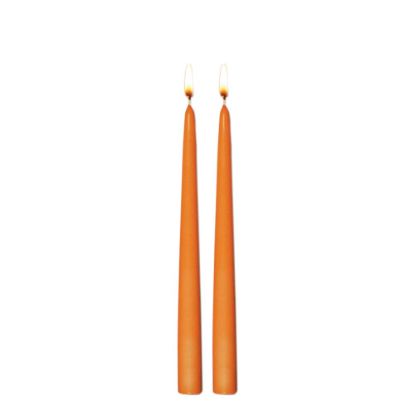 Picture of CANDLE TWIN 24CM-ORANGE -98608