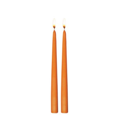 Picture of CANDLE TWIN 24CM-ORANGE -98608