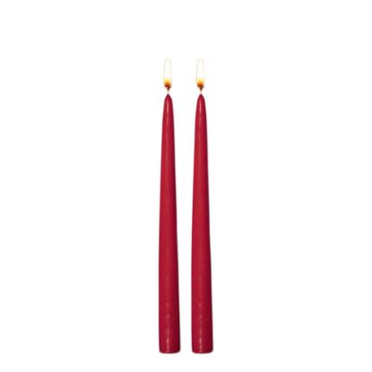 Picture of CANDLE TWIN 24CM-RED    -98610
