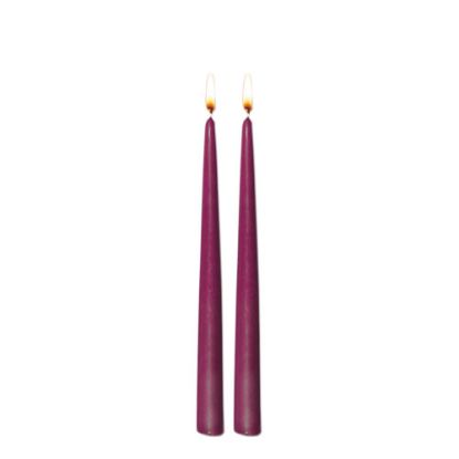 Picture of CANDLE TWIN 24CM-BORDEAU-98611