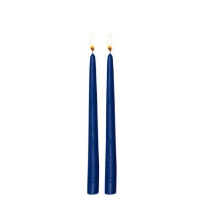 Picture of CANDLE TWIN 24CM-BLUE   -98617