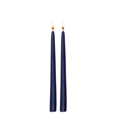 Picture of CANDLE TWIN 24CM-BLUE D.-98618