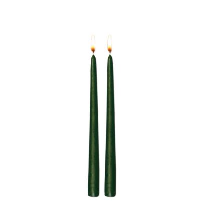 Picture of CANDLE TWIN 24CM-GREEN D-98619