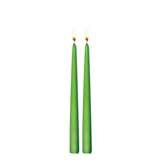 Picture of CANDLE TWIN 24CM-GREEN A-98620