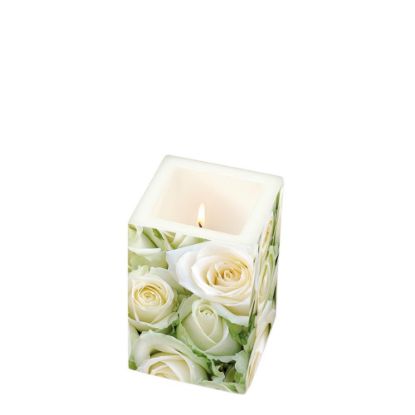 Picture of CANDLE 8X8X12-WHITE ROSE-98846