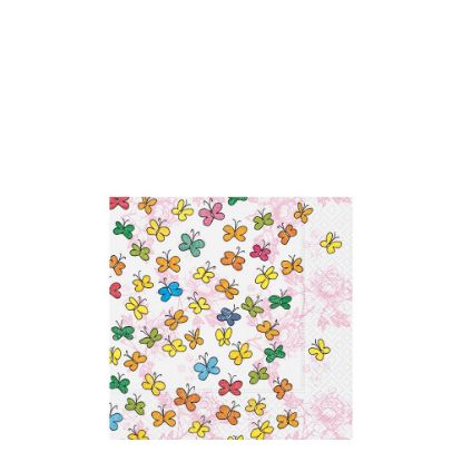 Picture of Napkins 25x25 - Colourful Papillons