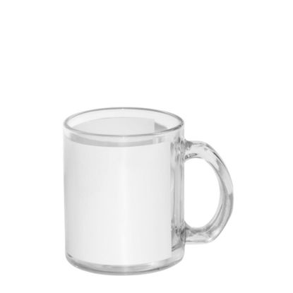 Picture of MUG GLASS - 11oz Clear (White Patch)