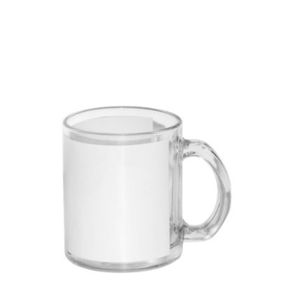 Picture of MUG GLASS - 11oz Clear (White Patch)