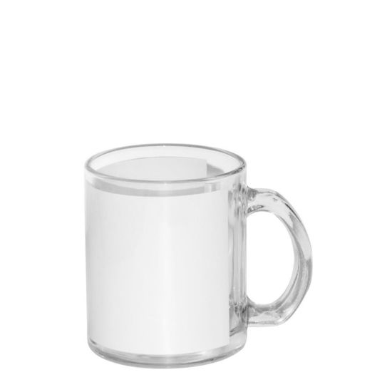 Picture of MUG GLASS - 11oz Clear (White Patch)