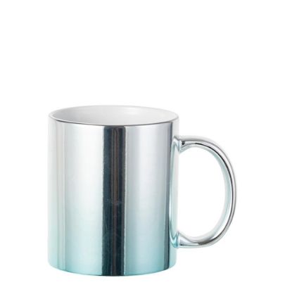 Picture of MUG 11oz - MIRROR - BLUE/SILVER Gradient