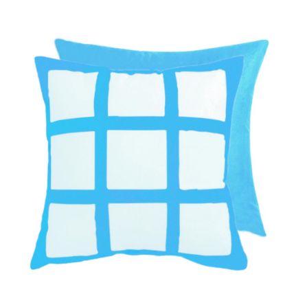 Picture of Pillow Cover 40x40  (9 Panels) Blue Light Polyester