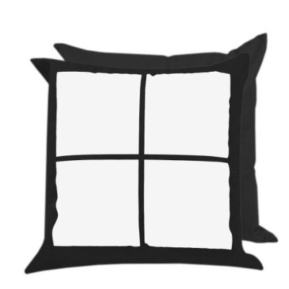 Εικόνα της Pillow Cover 40x40  (4 Panels) Black Polyester