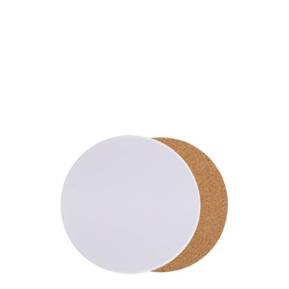 Picture of Coaster 8.8cm (Plastic 4mm) GLOSS Round with Cork