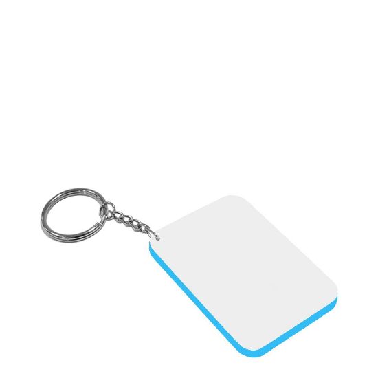 Picture of Key-ring 48x68mm (Plastic 2-sided) BLUE LIGHT edge