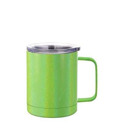 Picture of Stainless Steel Mug 10oz - GREEN sparkling with Handle