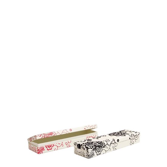 Picture of PENCIL BOX/ROSES BLK&RE-98657C