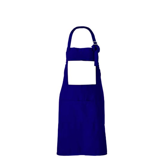 Picture of APRON - ADULTS (64x84) pocket CANVAS blue