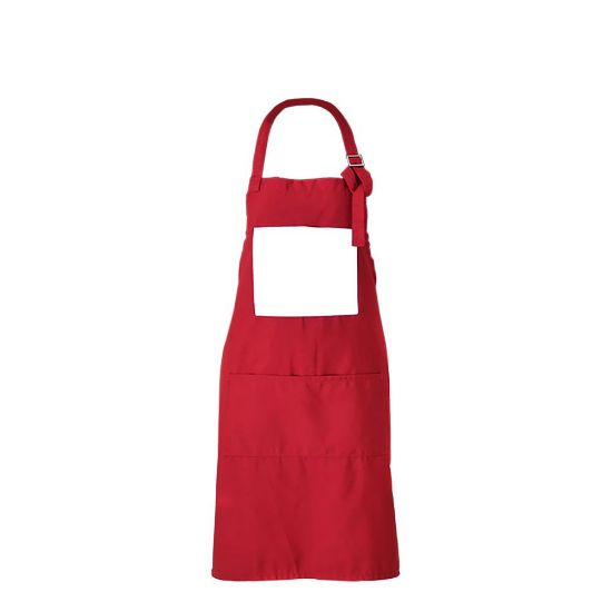 Picture of APRON - ADULTS (64x84) pocket CANVAS red