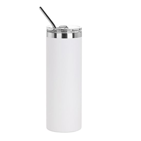 Picture of Skinny Tumbler 20oz (White) Powder Coated Matt