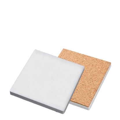 Picture of COASTER (SANDSTONE+cork) SQUARE 10x10cm  matt