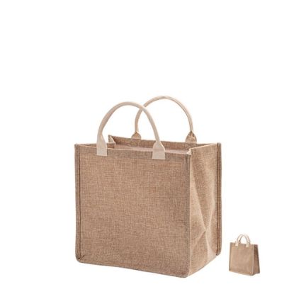 Εικόνα της Shopping Bag (Linen Brown) 32x30x20cm side gusset