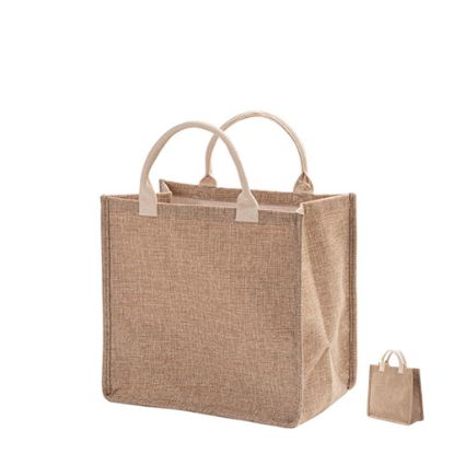 Εικόνα της Shopping Bag (Linen Brown) 45x34x20cm side gusset