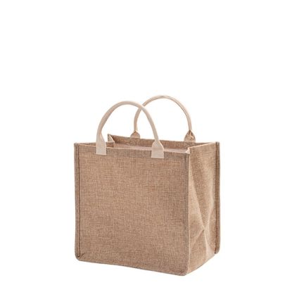 Picture of Shopping Bag (Linen Brown) 32x30x20cm side gusset