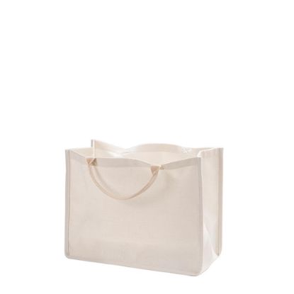 Picture of Shopping Bag (Linen Beige) 32x30x20cm side gusset