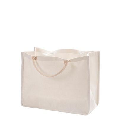 Picture of Shopping Bag (Linen Beige) 45x34x20cm side gusset