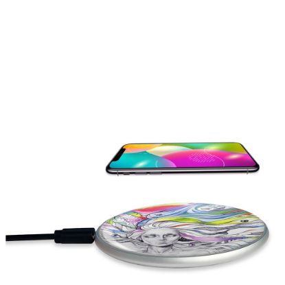 Picture of Wireless Charger SILVER aluminium alloy with tempered glass