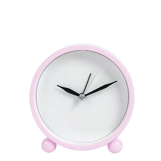 Picture of Clock diam. 10.5cm (Desktop plastic) Pink