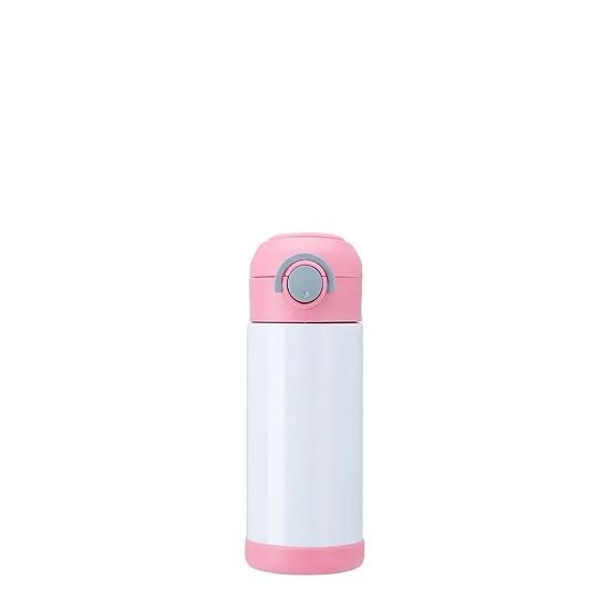 Picture of Kids Water Bottle 350ml (Pink) with Straw