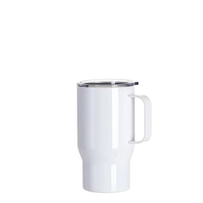 Picture of Travel Tumbler 550ml (White) with Metal Handle