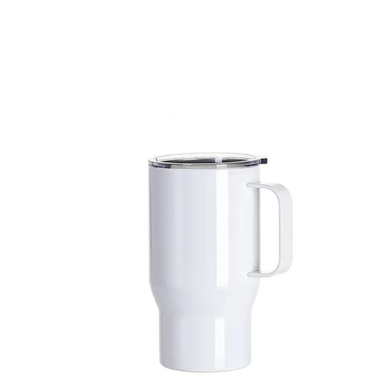 Picture of Travel Tumbler 550ml (White) with Metal Handle