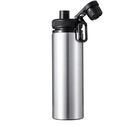 Picture of Water Bottle - Aluminum (SILVER) 850ml with Black Cap